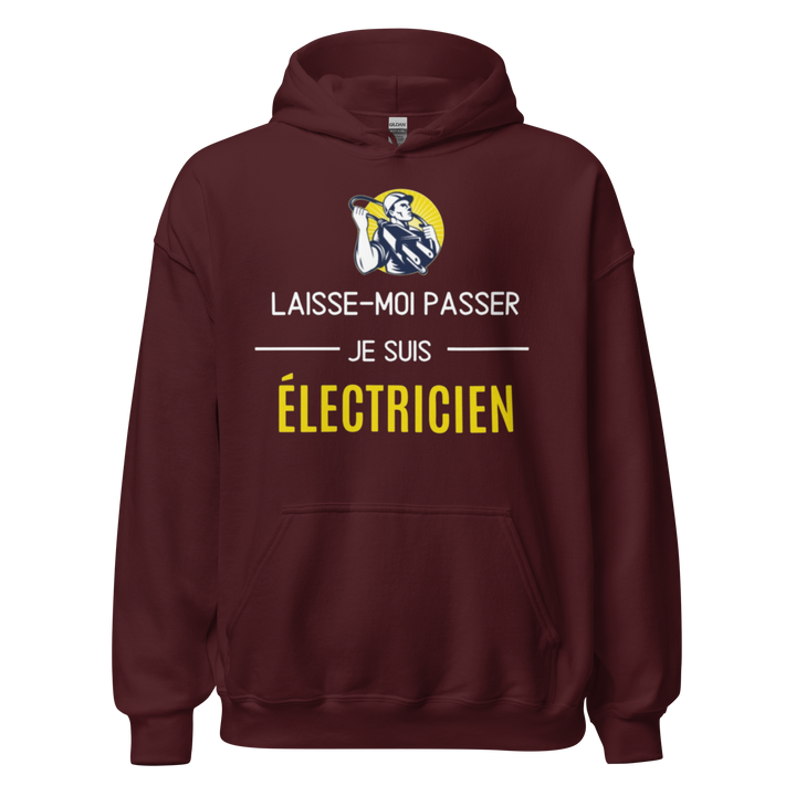 SWEAT À CAPUCHE ÉLECTRICIEN LAISSE MOI PASSER