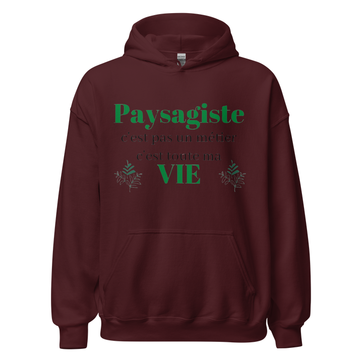 SWEAT À CAPUCHE PAYSAGISTE NEST PAS UN METIER