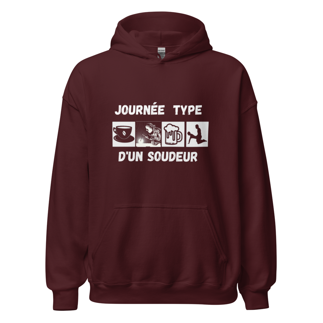 SWEAT À CAPUCHE SOUDEUR JOURNEE TYPE
