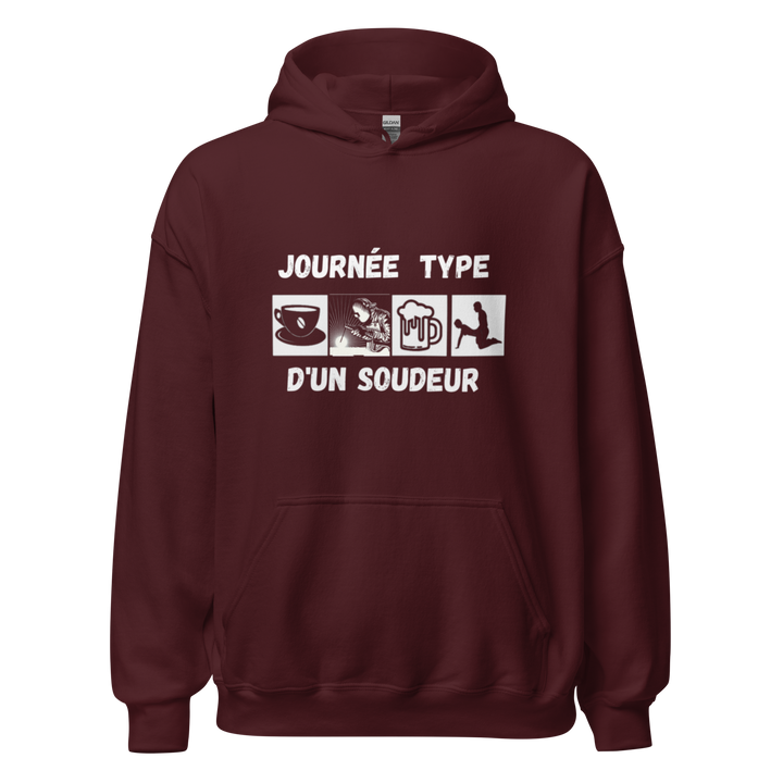 SWEAT À CAPUCHE SOUDEUR JOURNEE TYPE
