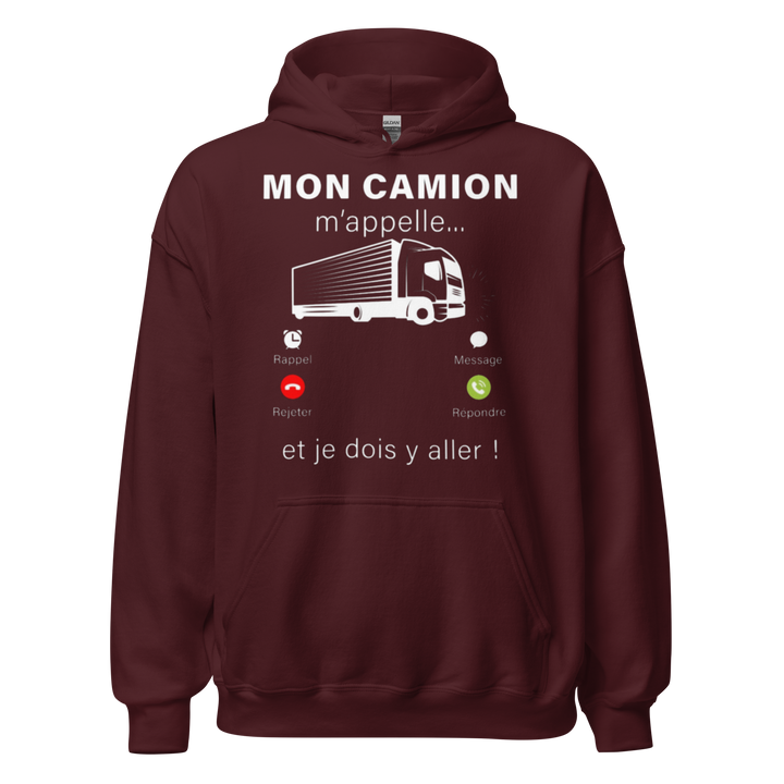SWEAT À CAPUCHE MON CAMION M'APPELLE