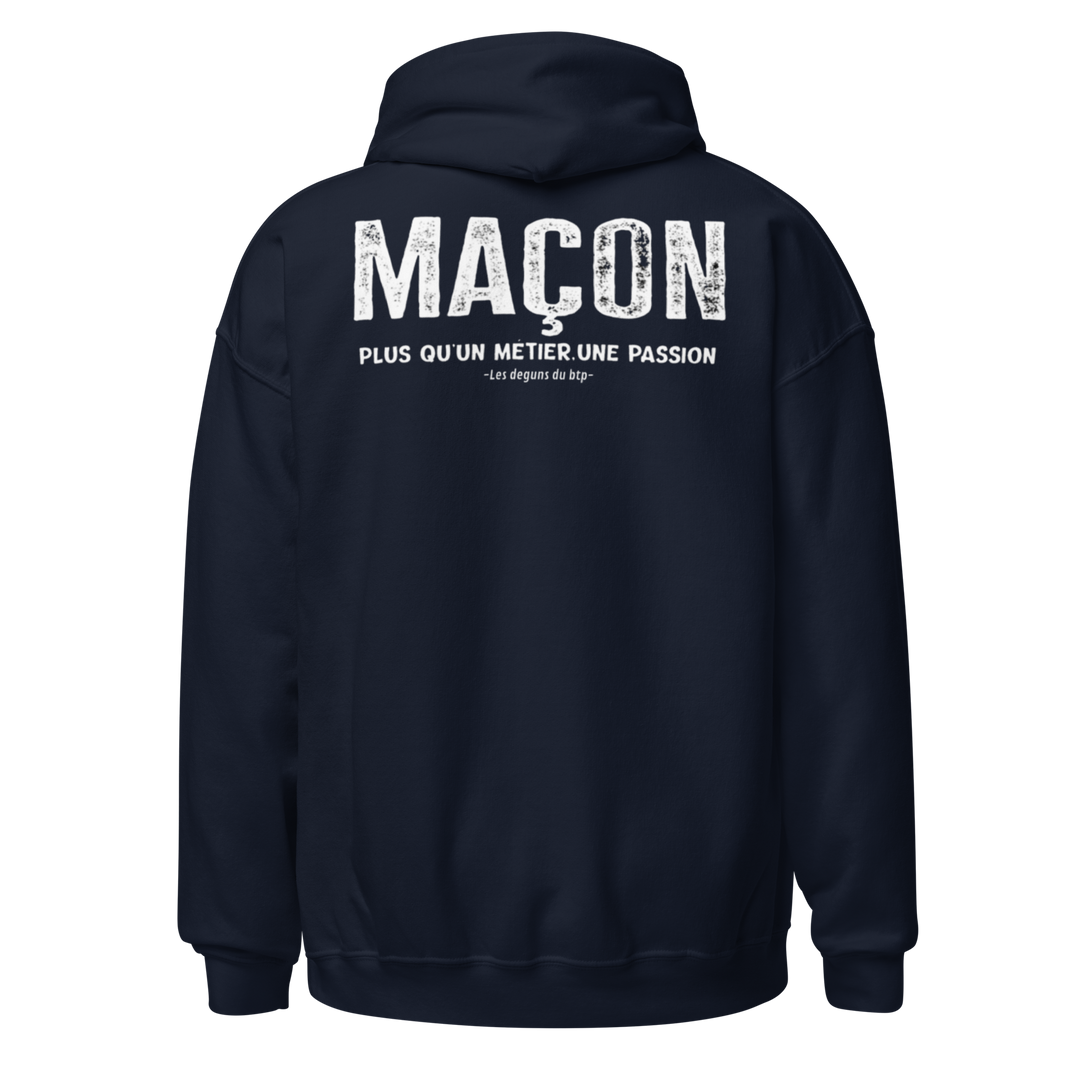 SWEAT À CAPUCHE MAÇON PLUS Q'UN METIER
