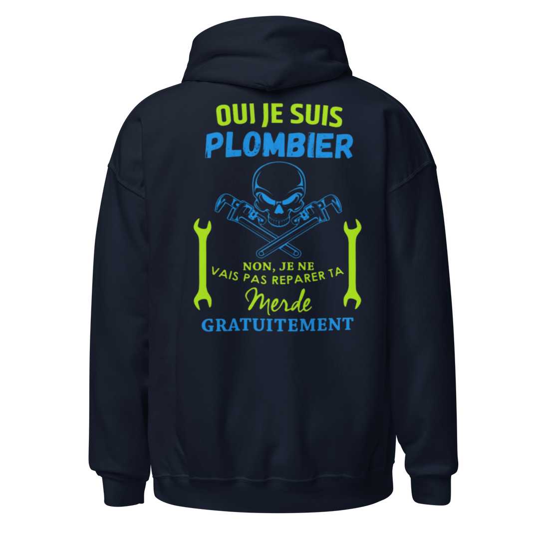 SWEAT À CAPUCHE OUI JE SUIS PLOMBIER