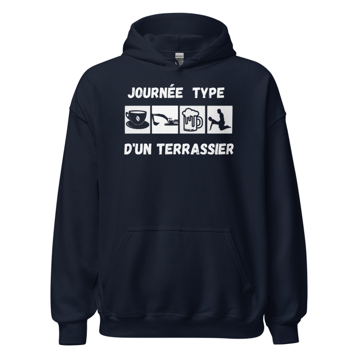 SWEAT À CAPUCHE TERRASSIER JOURNEE TYPE