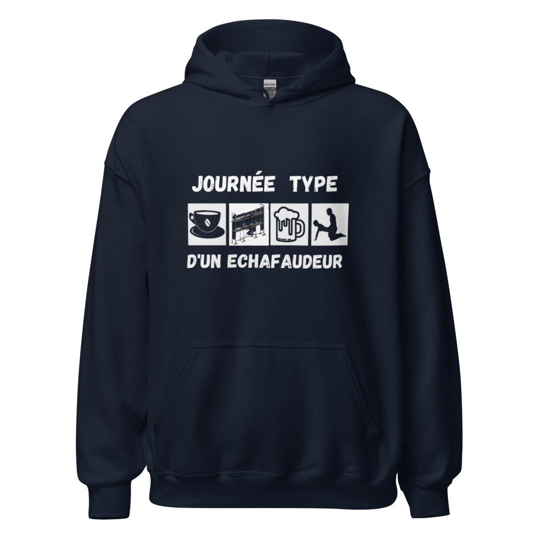 SWEAT À CAPUCHE ÉCHAFAUDEUR JOURNÉE TYPE