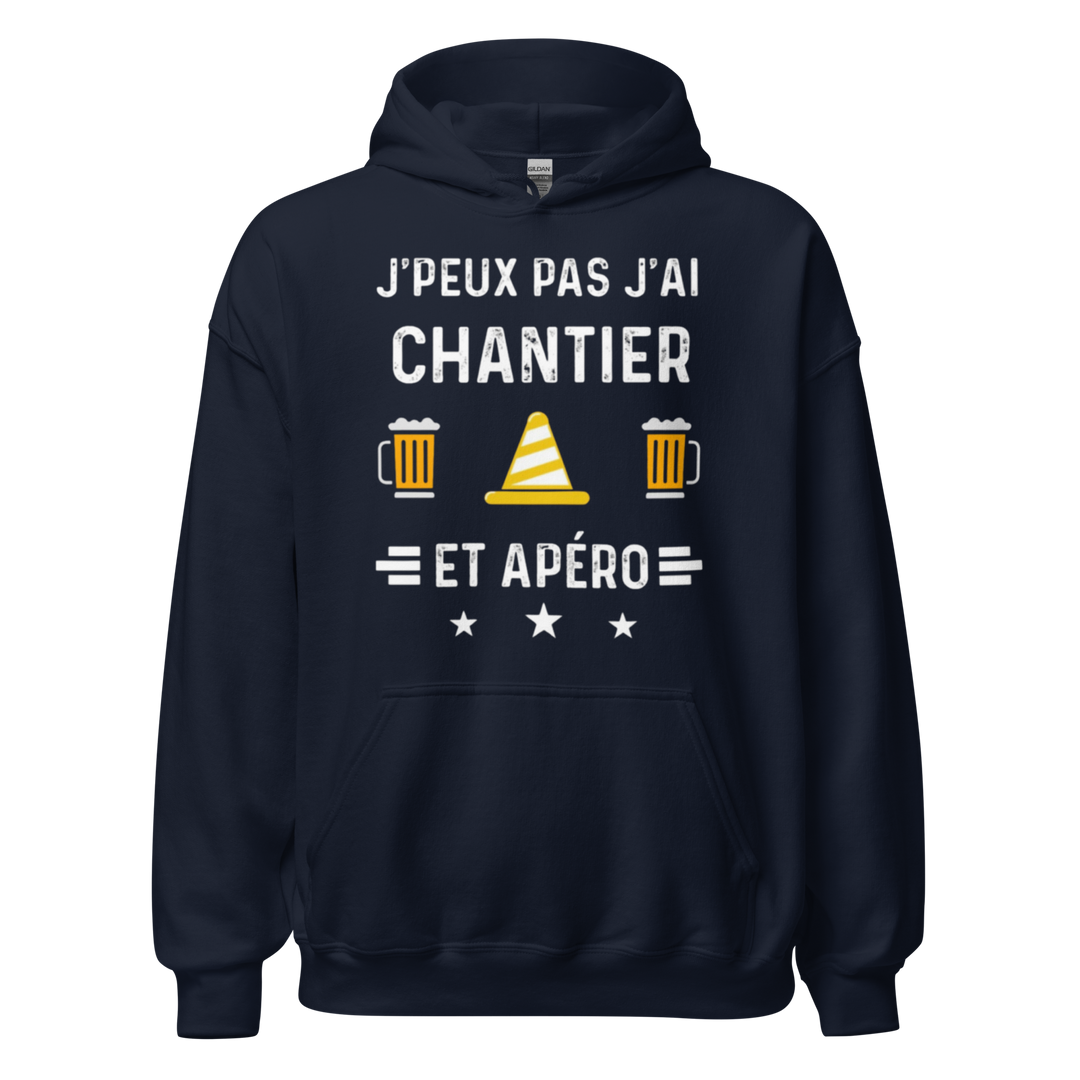 SWEAT À CAPUCHE CHANTIER/APERO