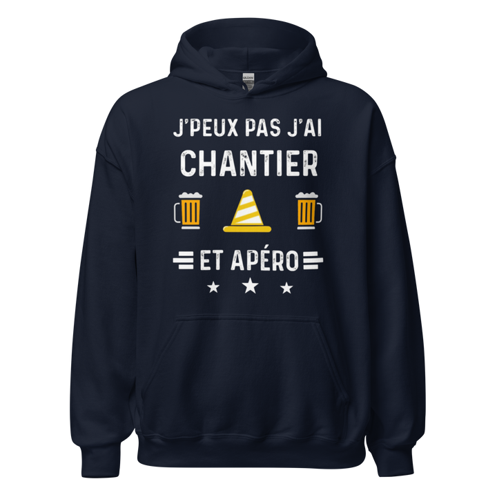 SWEAT À CAPUCHE CHANTIER/APERO