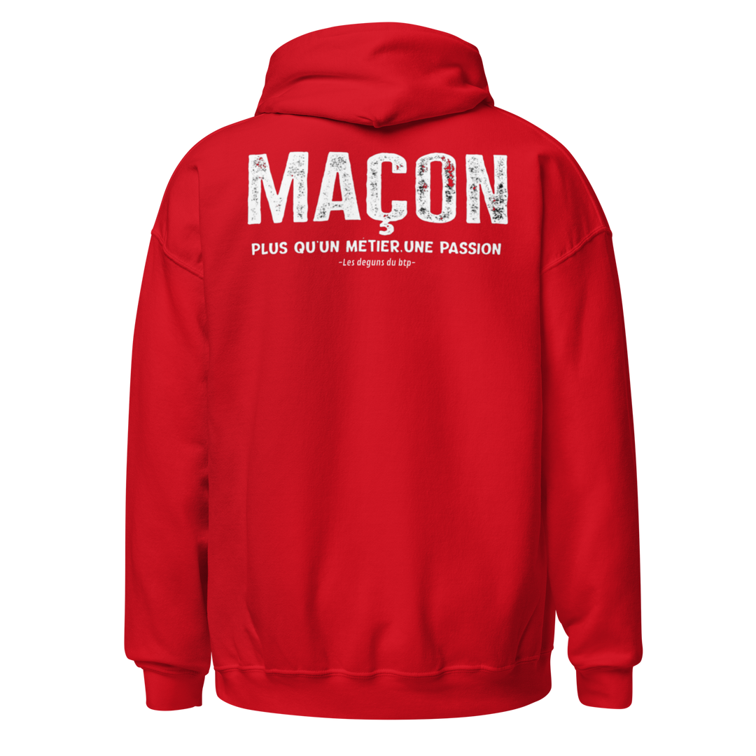 SWEAT À CAPUCHE MAÇON PLUS Q'UN METIER