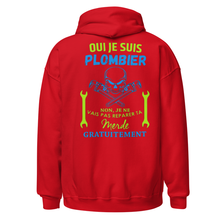 SWEAT À CAPUCHE OUI JE SUIS PLOMBIER