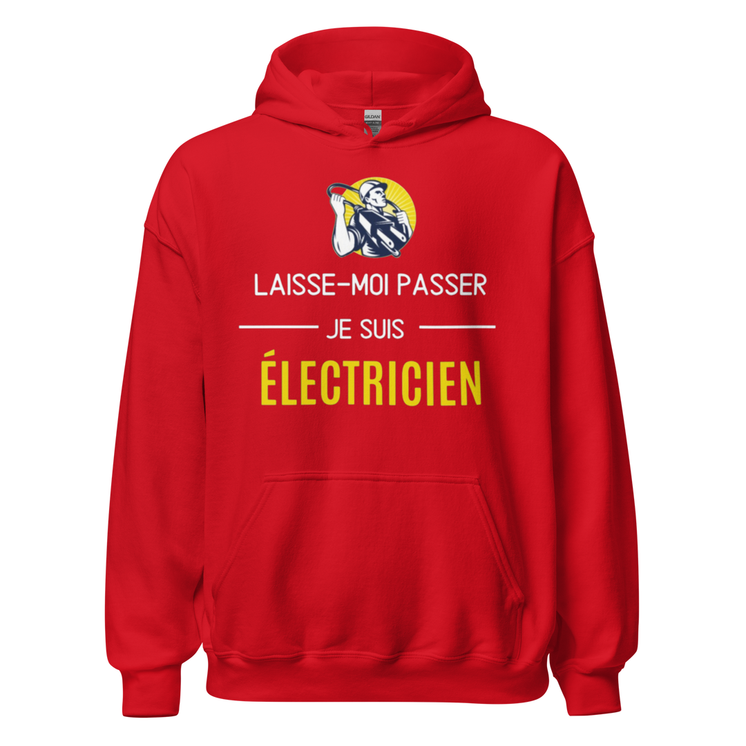 SWEAT À CAPUCHE ÉLECTRICIEN LAISSE MOI PASSER
