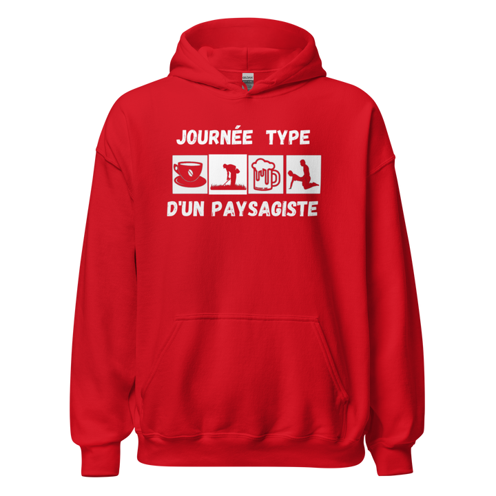 SWEAT À CAPUCHE PAYSAGISTE JOURNEE TYPE