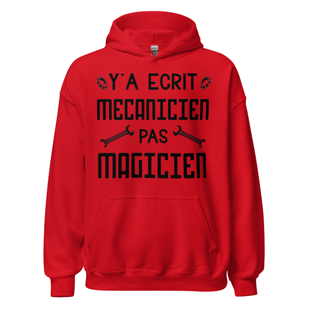 SWEAT À CAPUCHE MÉCANICIEN PAS MAGICIEN