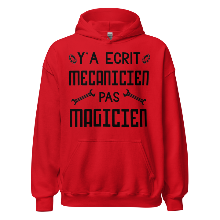SWEAT À CAPUCHE MÉCANICIEN PAS MAGICIEN