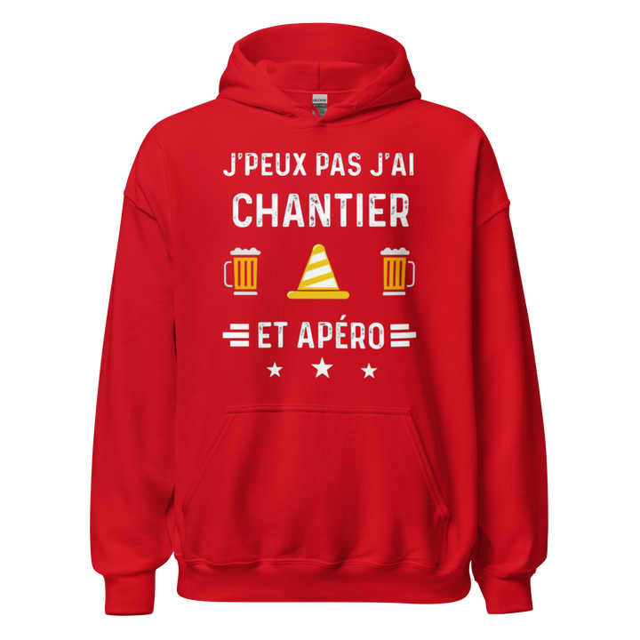 SWEAT À CAPUCHE CHANTIER/APERO