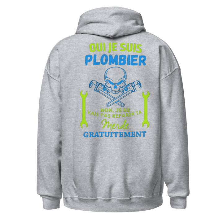 SWEAT À CAPUCHE OUI JE SUIS PLOMBIER