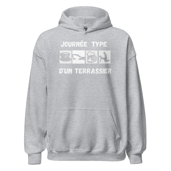 SWEAT À CAPUCHE TERRASSIER JOURNEE TYPE