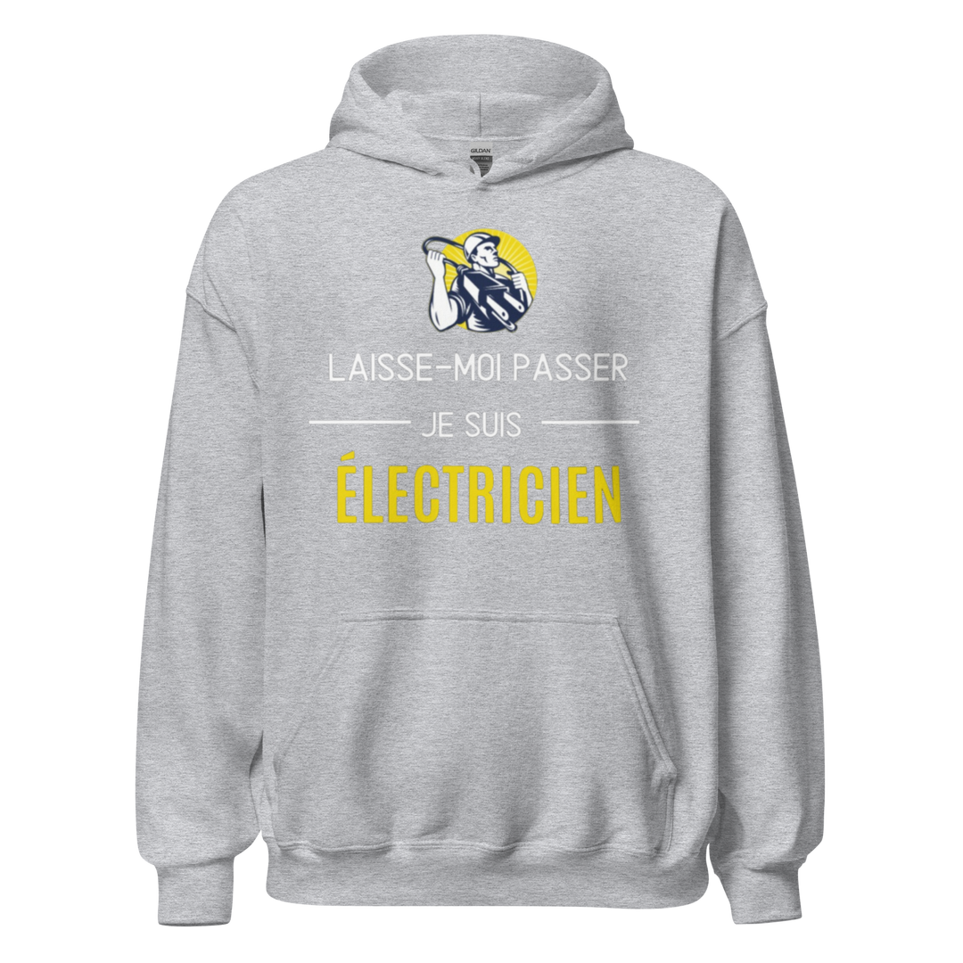 SWEAT À CAPUCHE ÉLECTRICIEN LAISSE MOI PASSER