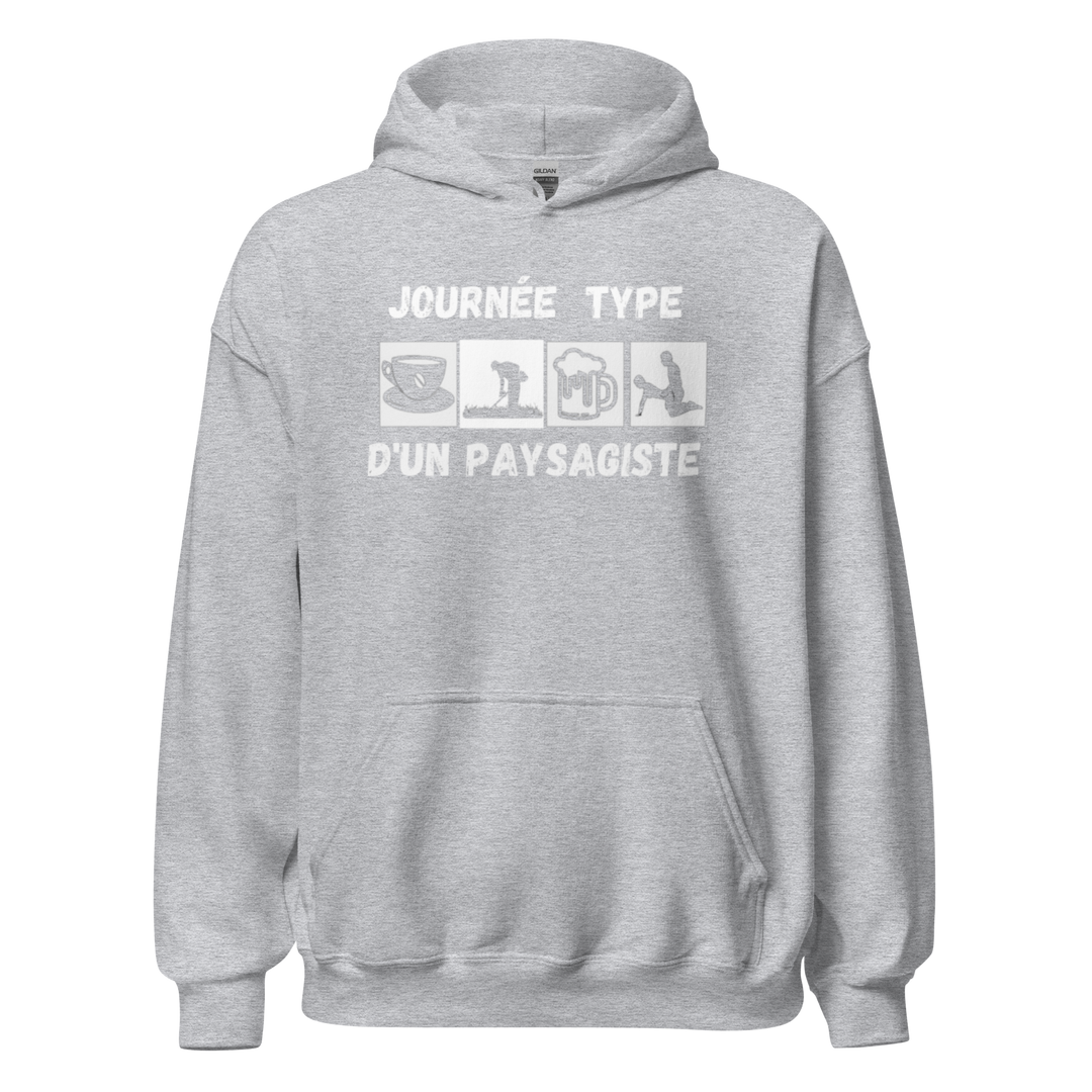 SWEAT À CAPUCHE PAYSAGISTE JOURNEE TYPE