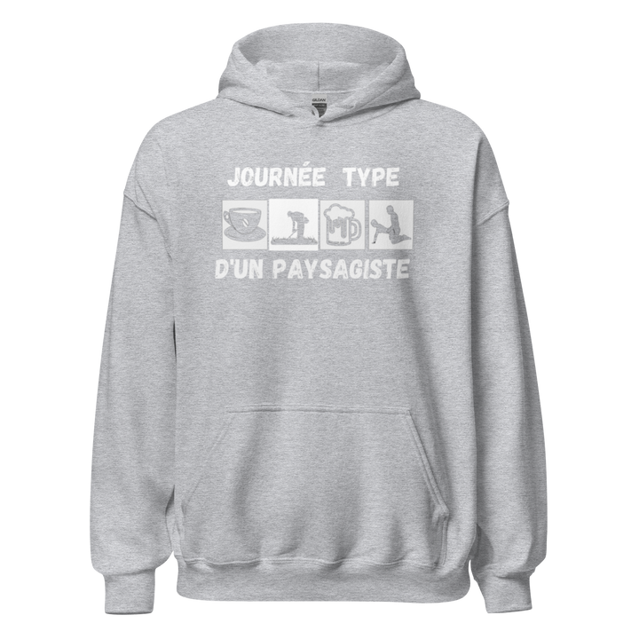 SWEAT À CAPUCHE PAYSAGISTE JOURNEE TYPE
