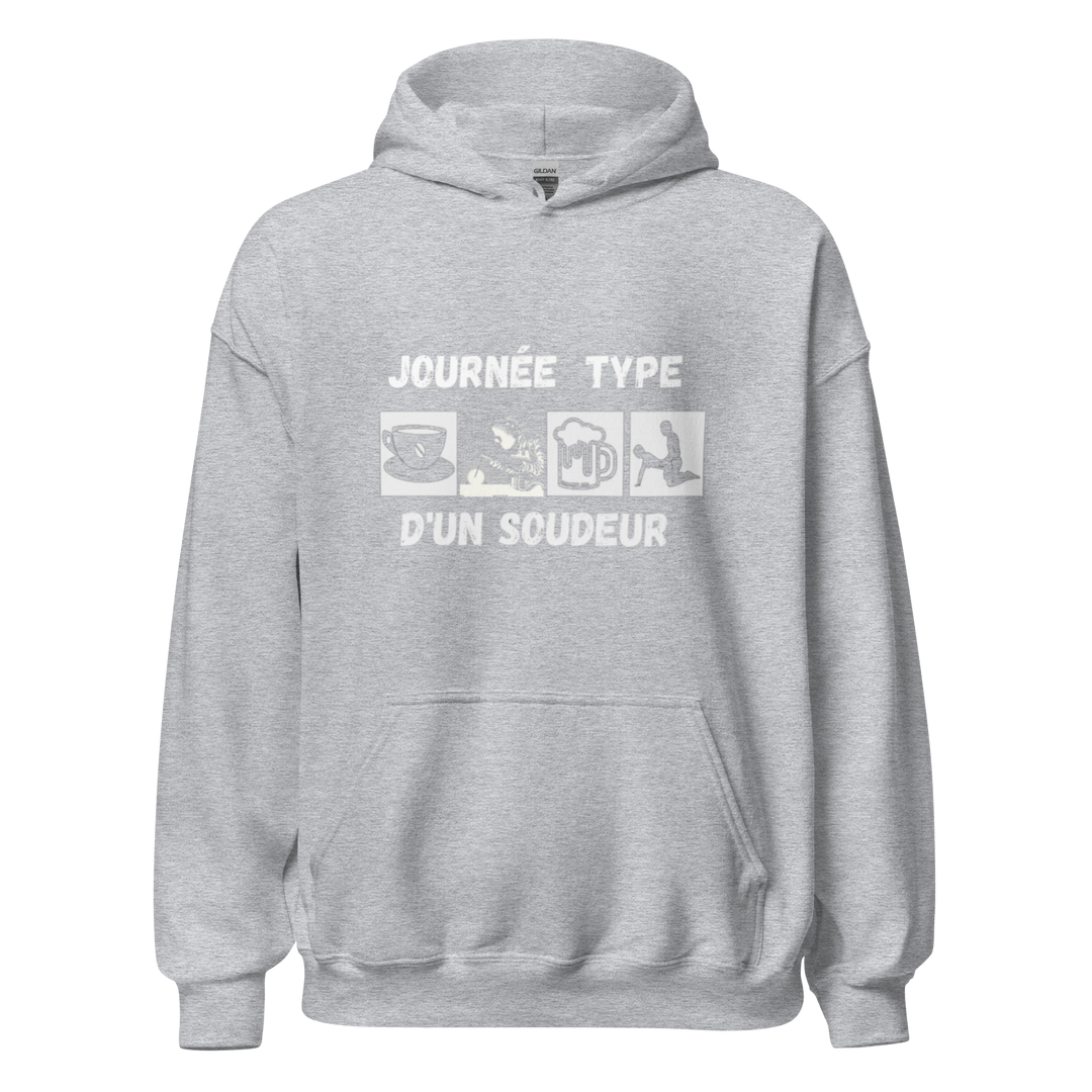 SWEAT À CAPUCHE SOUDEUR JOURNEE TYPE