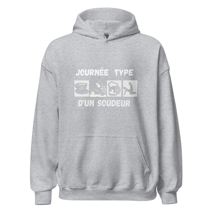 SWEAT À CAPUCHE SOUDEUR JOURNEE TYPE