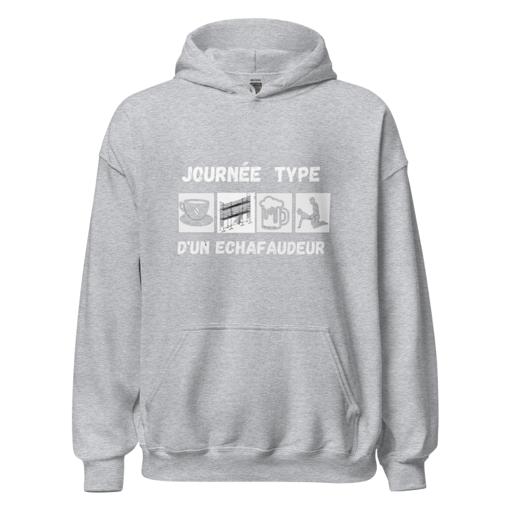 SWEAT À CAPUCHE ÉCHAFAUDEUR JOURNÉE TYPE