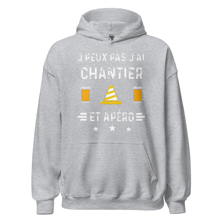SWEAT À CAPUCHE CHANTIER/APERO