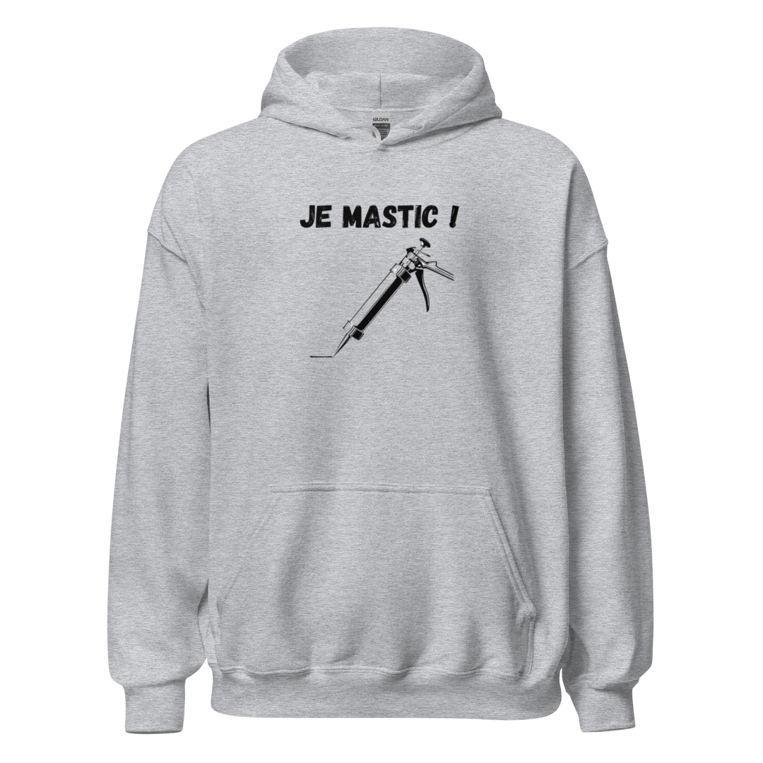 SWEAT À CAPUCHE JE MASTIC