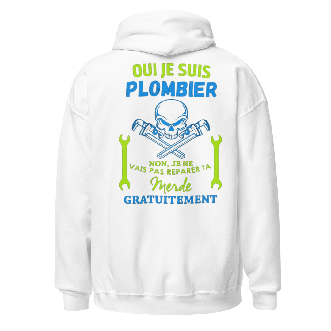 SWEAT À CAPUCHE OUI JE SUIS PLOMBIER