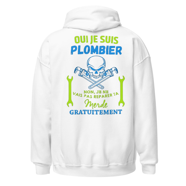 SWEAT À CAPUCHE OUI JE SUIS PLOMBIER