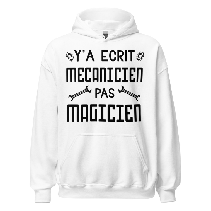 SWEAT À CAPUCHE MÉCANICIEN PAS MAGICIEN